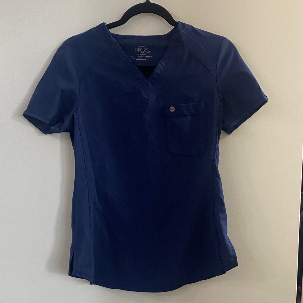 Navy Blue Women's Short Sleeve Scrub